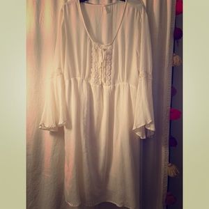 Bohemian cream colored dress